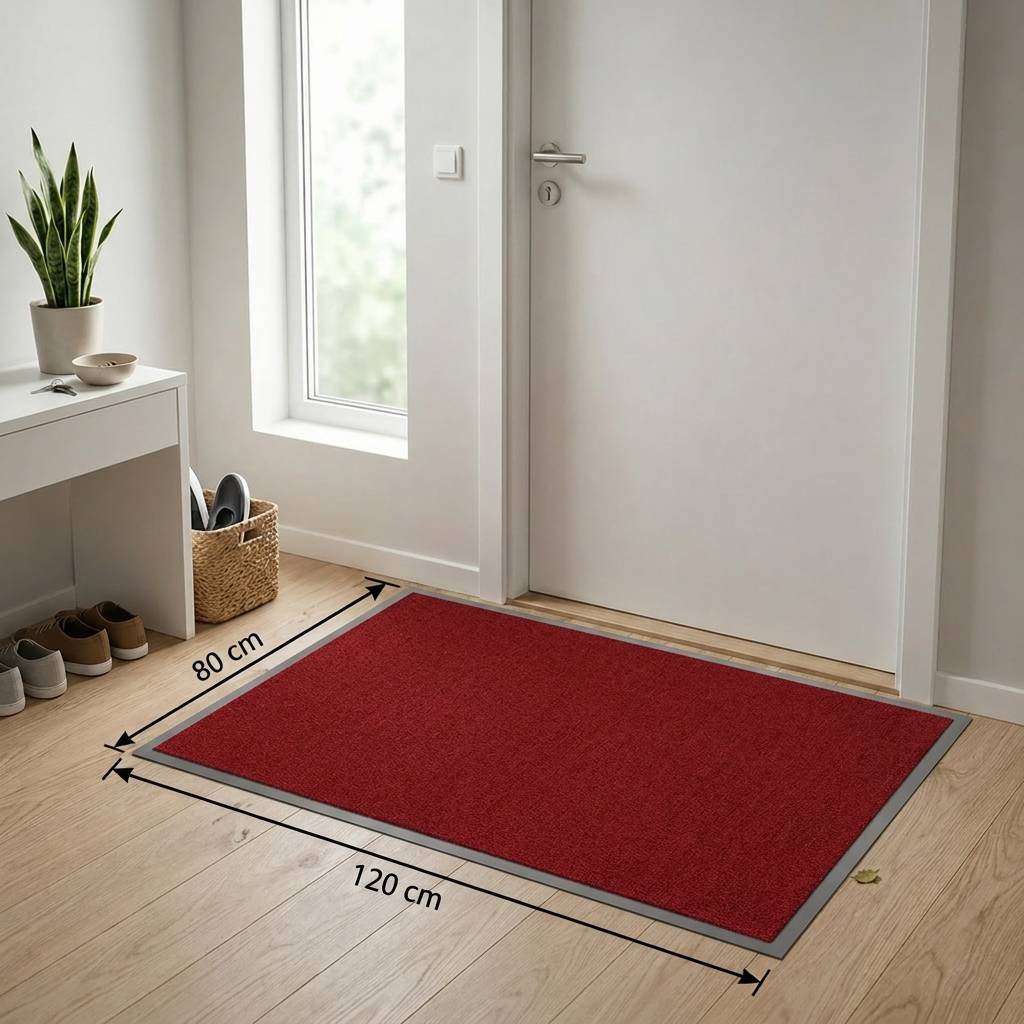 Droogloopmat Twister 80x120cm rood-1