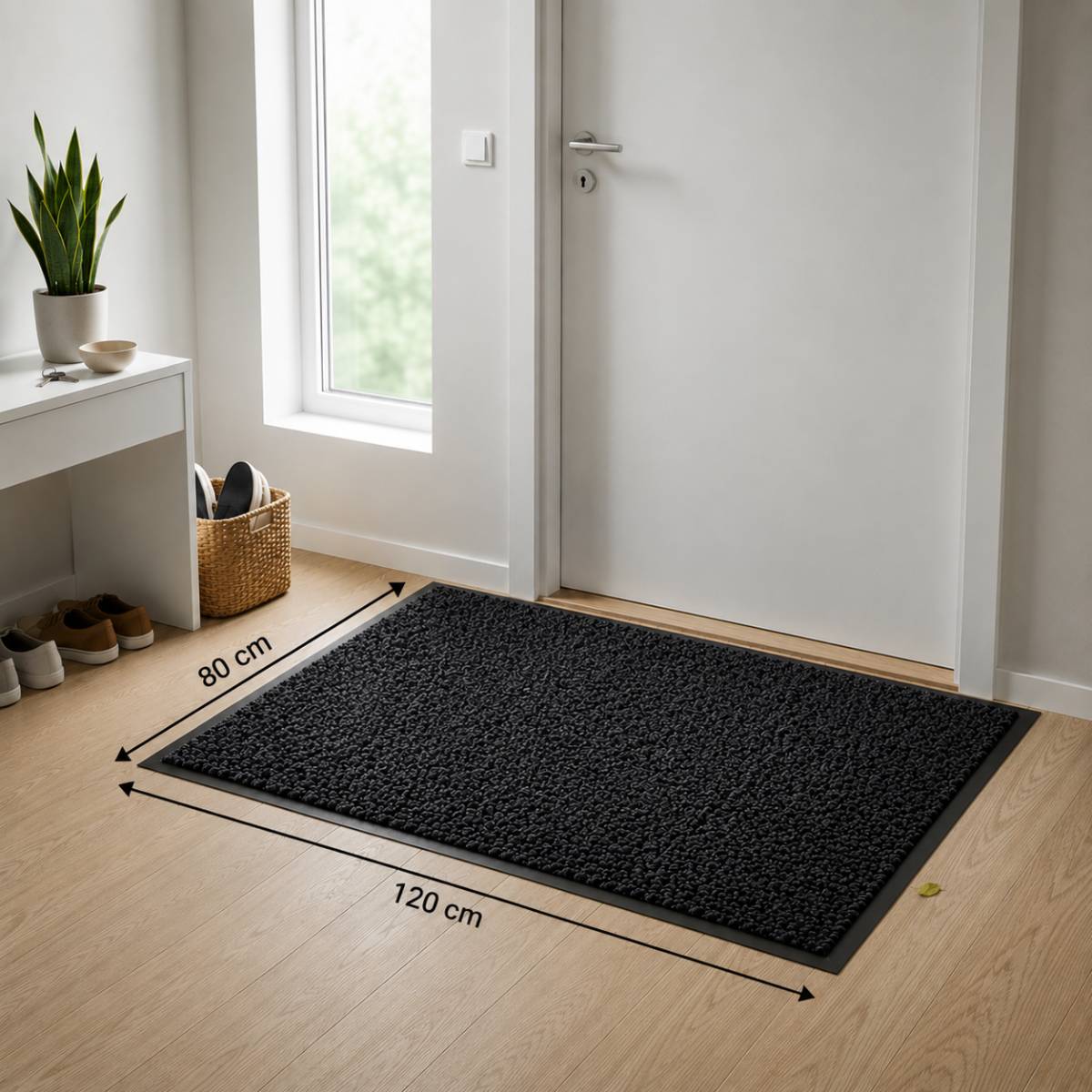 Droogloopmat Twister 80x120cm zwart-1