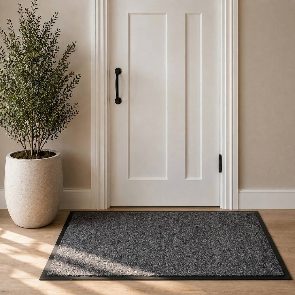 Droogloopmat Twister 90x150cm grijs-0