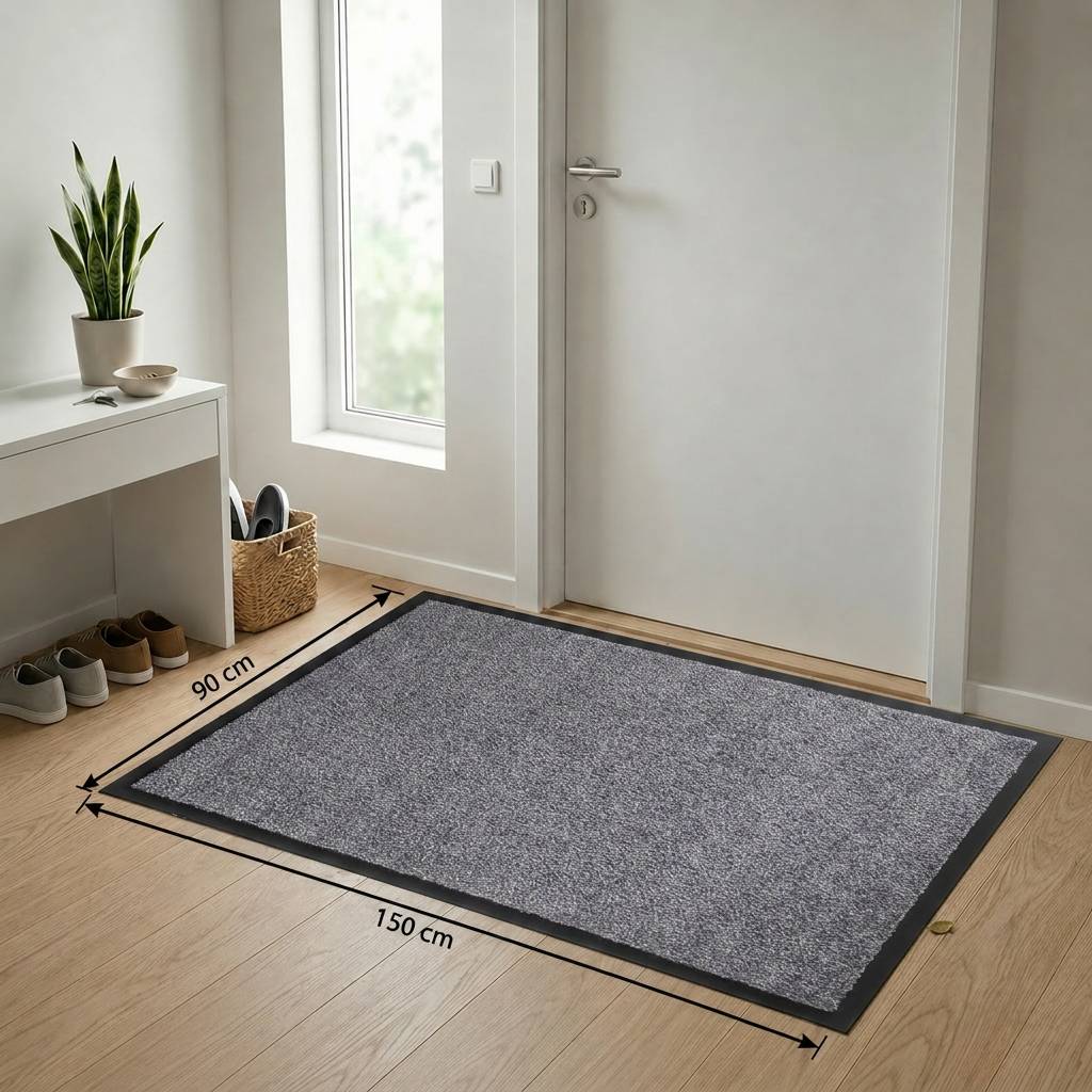Droogloopmat Twister 90x150cm grijs-1