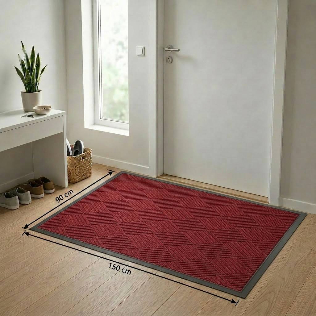 Schoonloopmat Brush Clean 90x150 cm - Rood-2