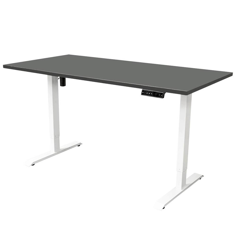 Elektrisch verstelbaar bureau - 180x80 cm - Wit / Antraciet-0