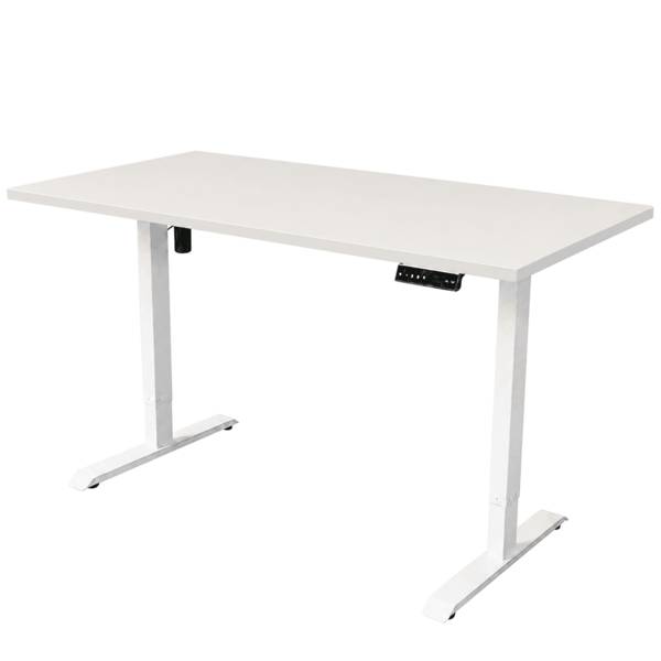 Elektrisch verstelbaar bureau - 180x80 cm - Single motor - Wit