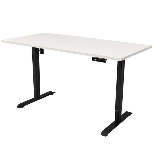 Elektrisch verstelbaar bureau - 180x80 cm - Zwart / Wit