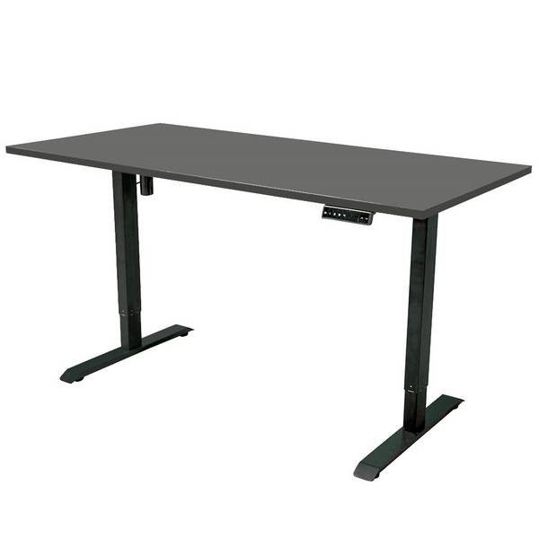 Elektrisch verstelbaar bureau - 180x80 cm - Zwart / Antraciet