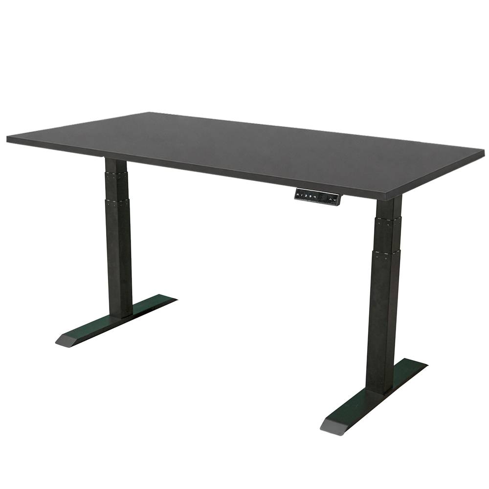 Elektrisch Verstelbaar bureau Dual Motor - 140x80 cm - Zwart / Antraciet-0