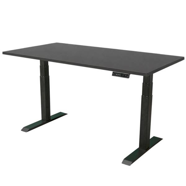 Elektrisch Verstelbaar bureau Dual Motor - 160x80 cm - Zwart / Antraciet