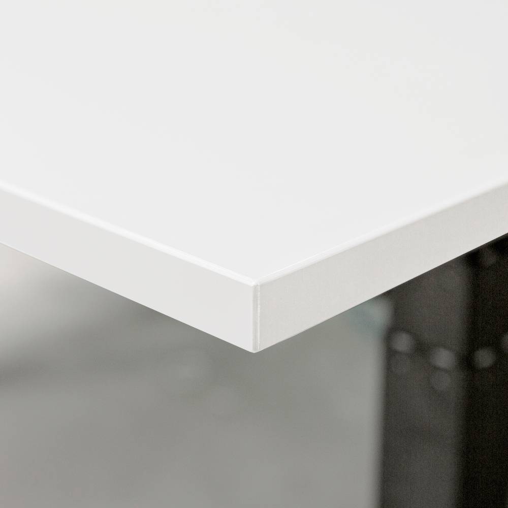Elektrisch verstelbaar bureau - 160x80 cm - Zwart / Wit-1
