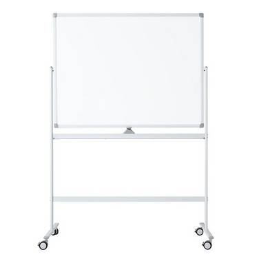 Verrijdbaar whiteboard 90x120 cm - Dubbelzijdig - Wit