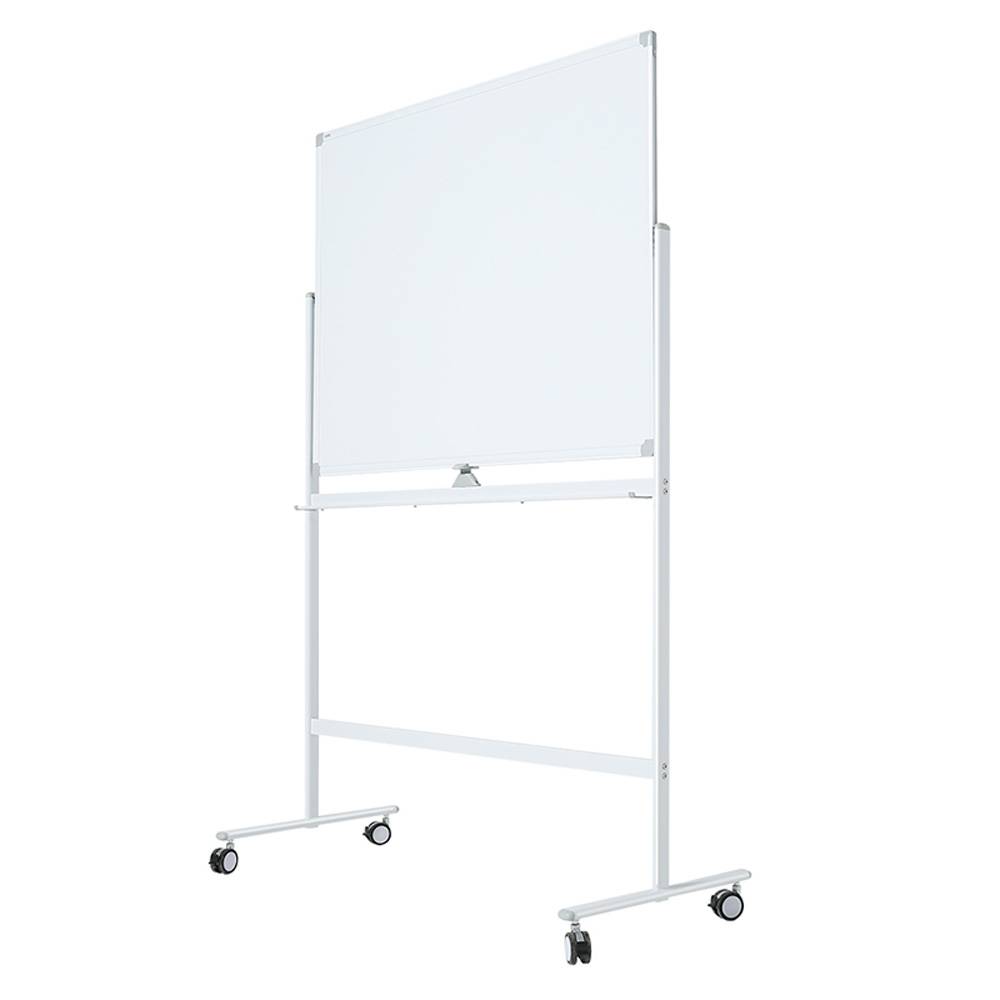 Verrijdbaar whiteboard wit 120x180 cm dubbelzijdig en magnetisch-2