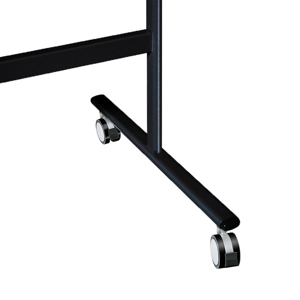 Verrijdbaar whiteboard zwart 120x180 cm dubbelzijdig en magnetisch-2