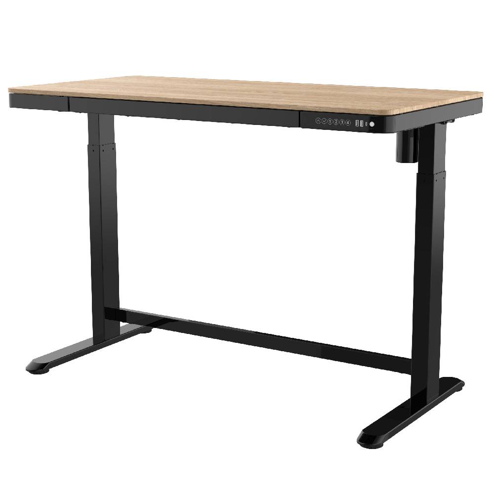 Elektrisch verstelbaar bureau - 120x60 cm - Whitewash eiken-1