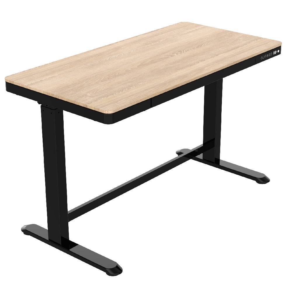Elektrisch verstelbaar bureau - 120x60 cm - Whitewash eiken-4