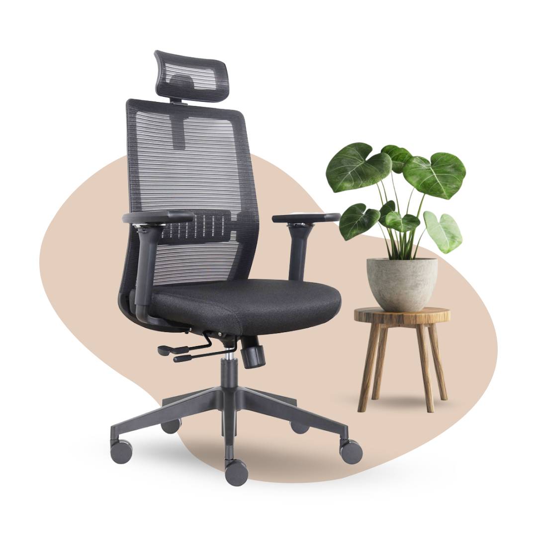 Bureaustoel Napoli Deluxe 4D - NEN-EN 1335 - Zwart-1