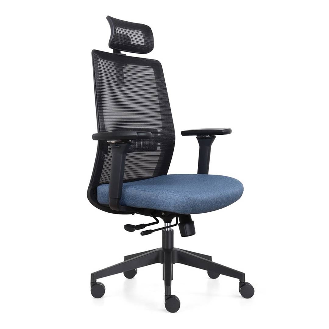 Bureaustoel Napoli Deluxe 4D - NEN-EN 1335 - Blauw-0
