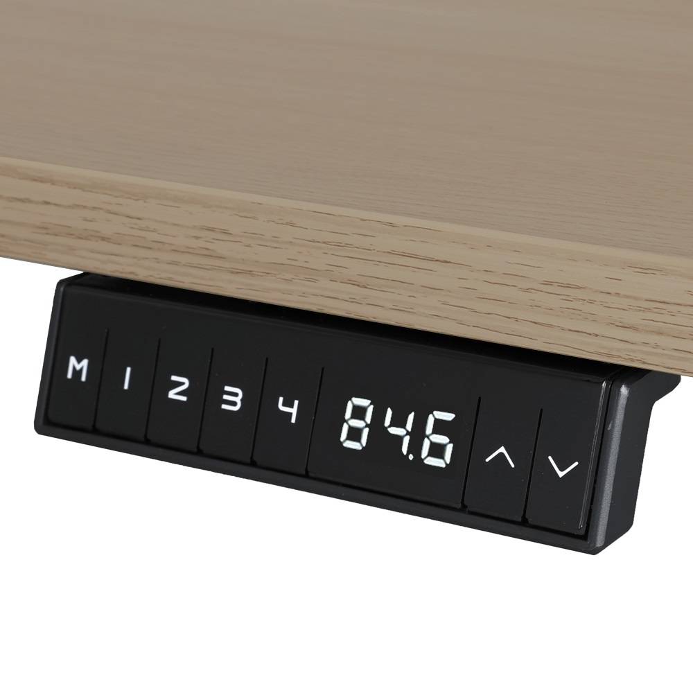 Verstelbaar duo bureau - 140x80 cm - Wit / Eiken-2