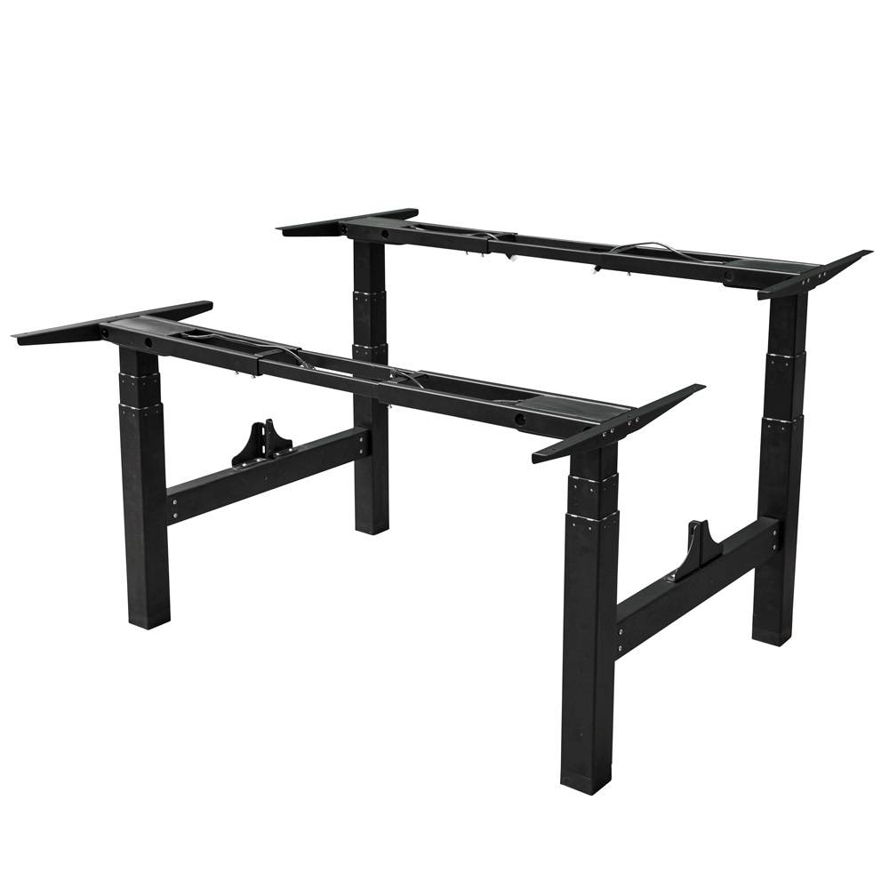 Verstelbaar duo bureau - 140x80 cm - Zwart / Eiken-3
