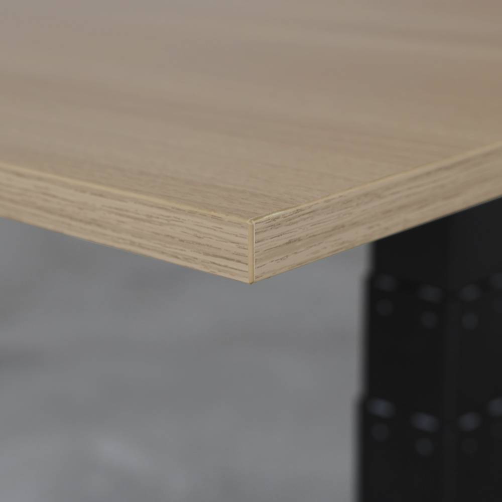 Elektrisch Verstelbaar duo bureau - 160x80 cm - Wit / Eiken-3