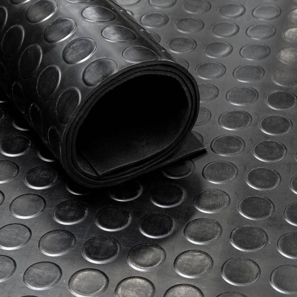 Rubbermat op rol - Noppen 3 mm - Breedte 140 cm-0