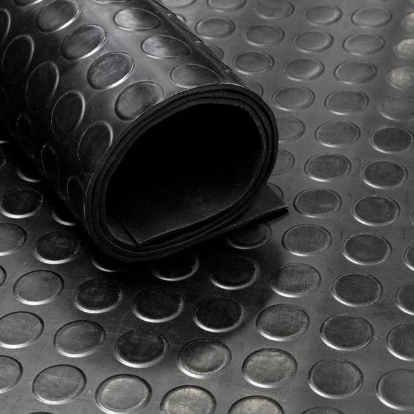 Rubbermat op rol - Noppen 3 mm - Breedte 140 cm