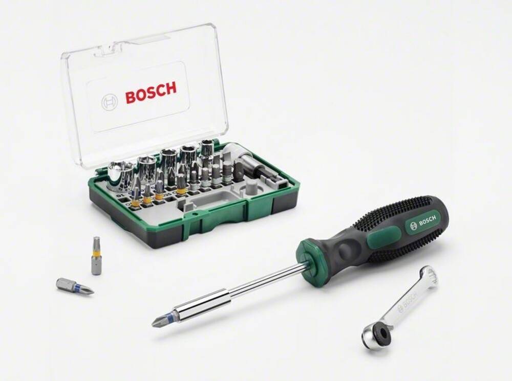 Bosch Bit- und Ratschenset 28tlg. mit Bithalter-Schraubendreher 2607017331 (2607017331)-1