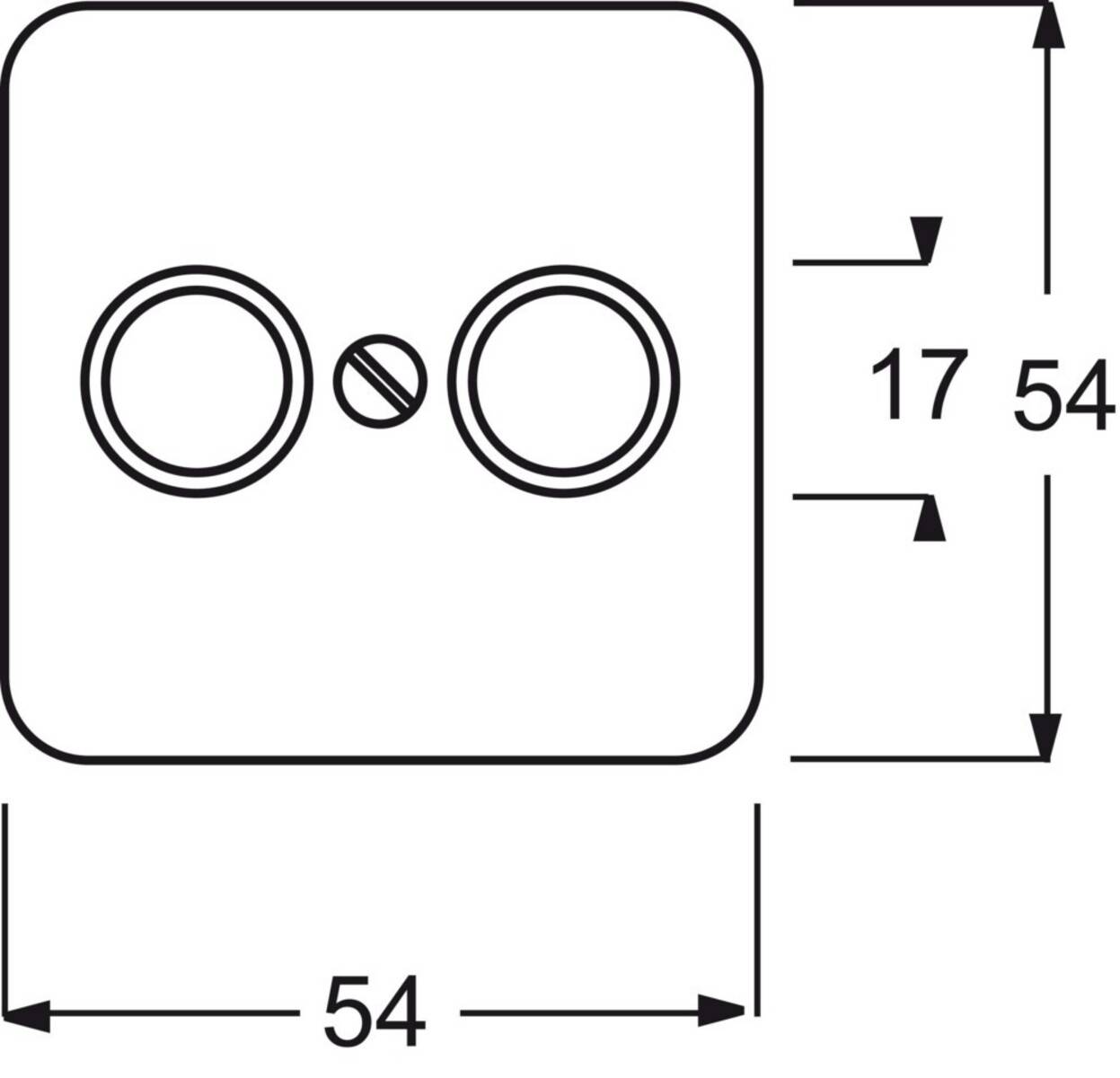 BUSCH-JAEGER Centraalplaat Dubbel Coax-1