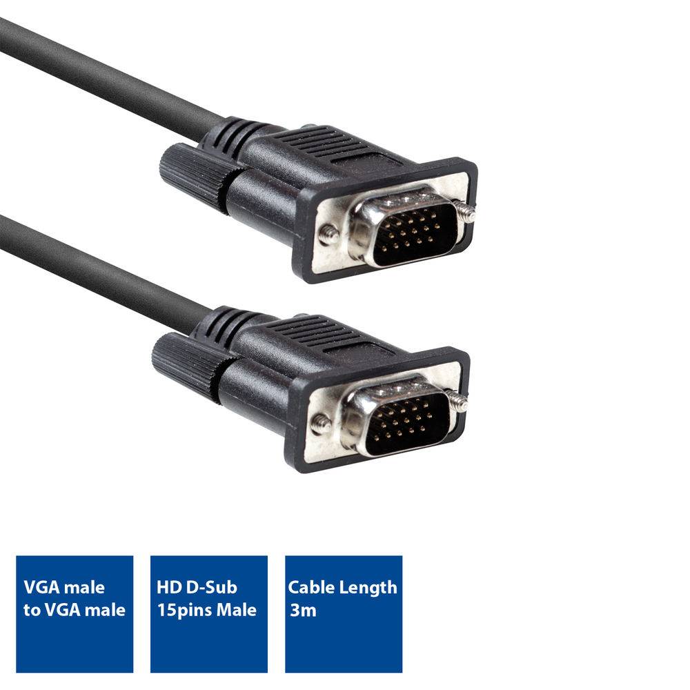 ACT AC3513 VGA Kabel | Male - Male | 3 meter-1
