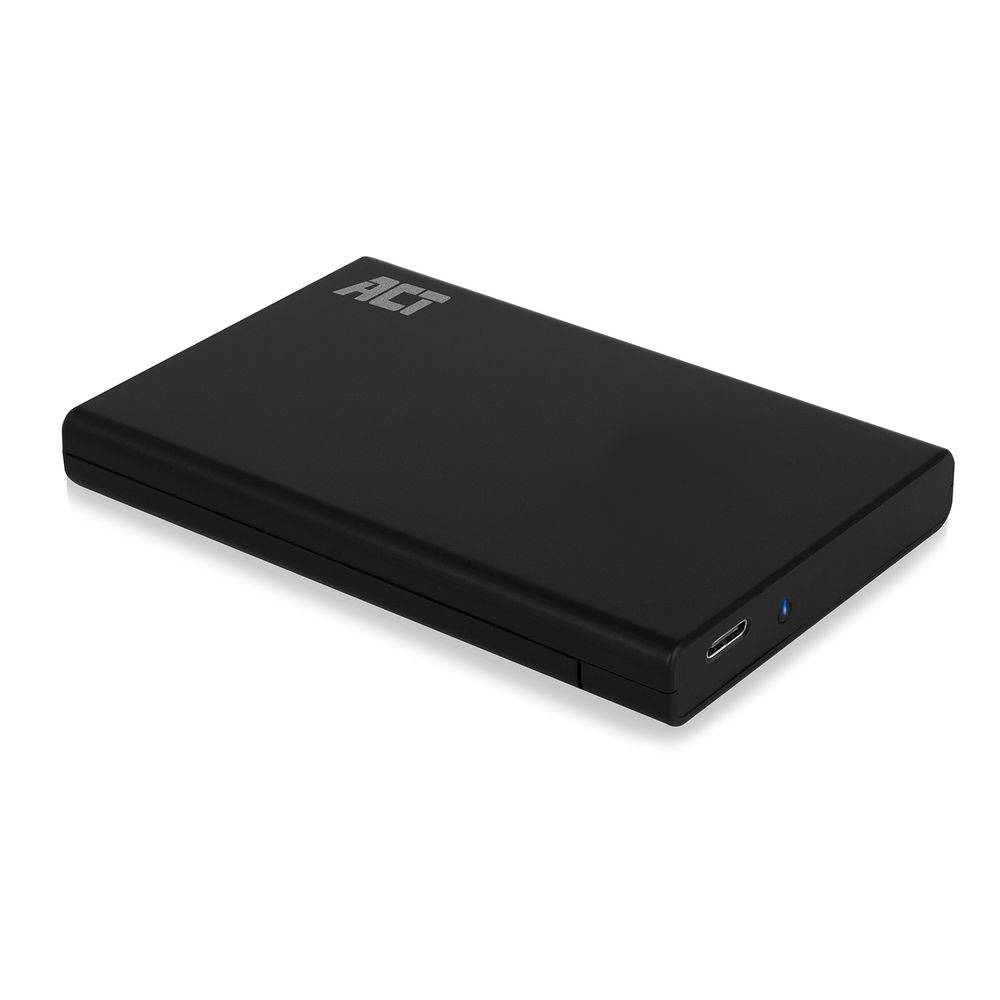 ACT AC1225 2.5" SATA Harde Schijf Behuizing | Schroefloos | USB-C 3.2 Gen2 | 10Gbps | Zwart-0