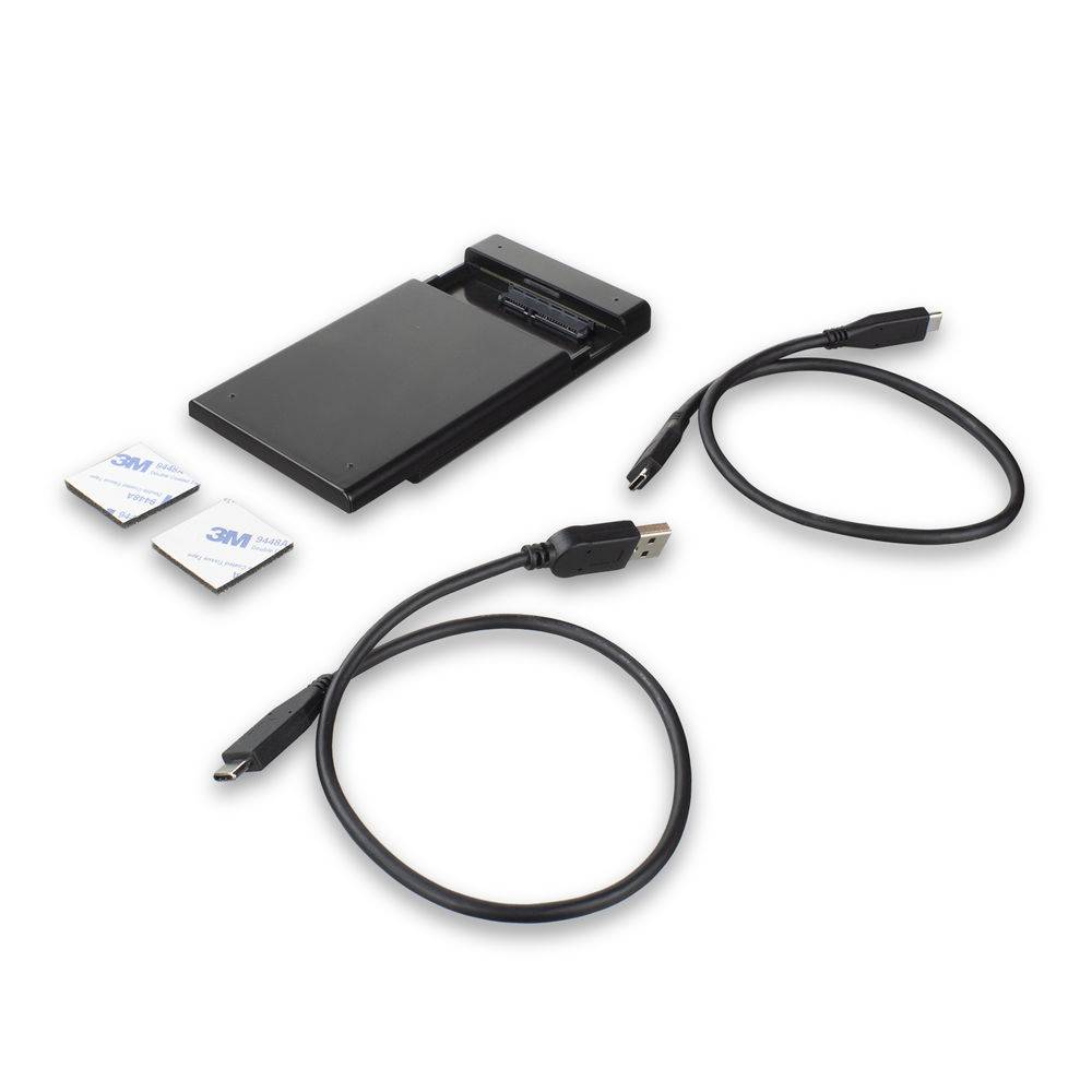 ACT AC1225 2.5" SATA Harde Schijf Behuizing | Schroefloos | USB-C 3.2 Gen2 | 10Gbps | Zwart-4