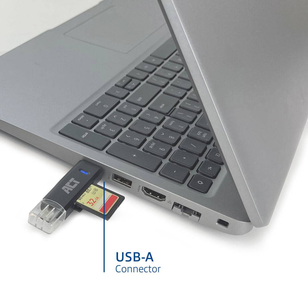 ACT AC6375 SuperSpeed Kaartlezer/Cardreader | USB-C/USB-A | SD/SDHC/SDXC/Micro SD | Zwart-3