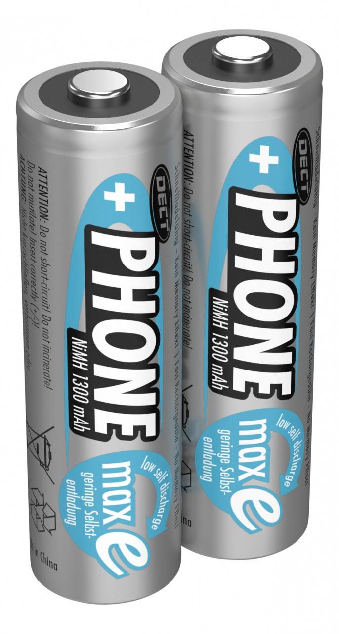 Ansmann NiMH batterij Mignon 1300mAh DECT dubbele blister-1