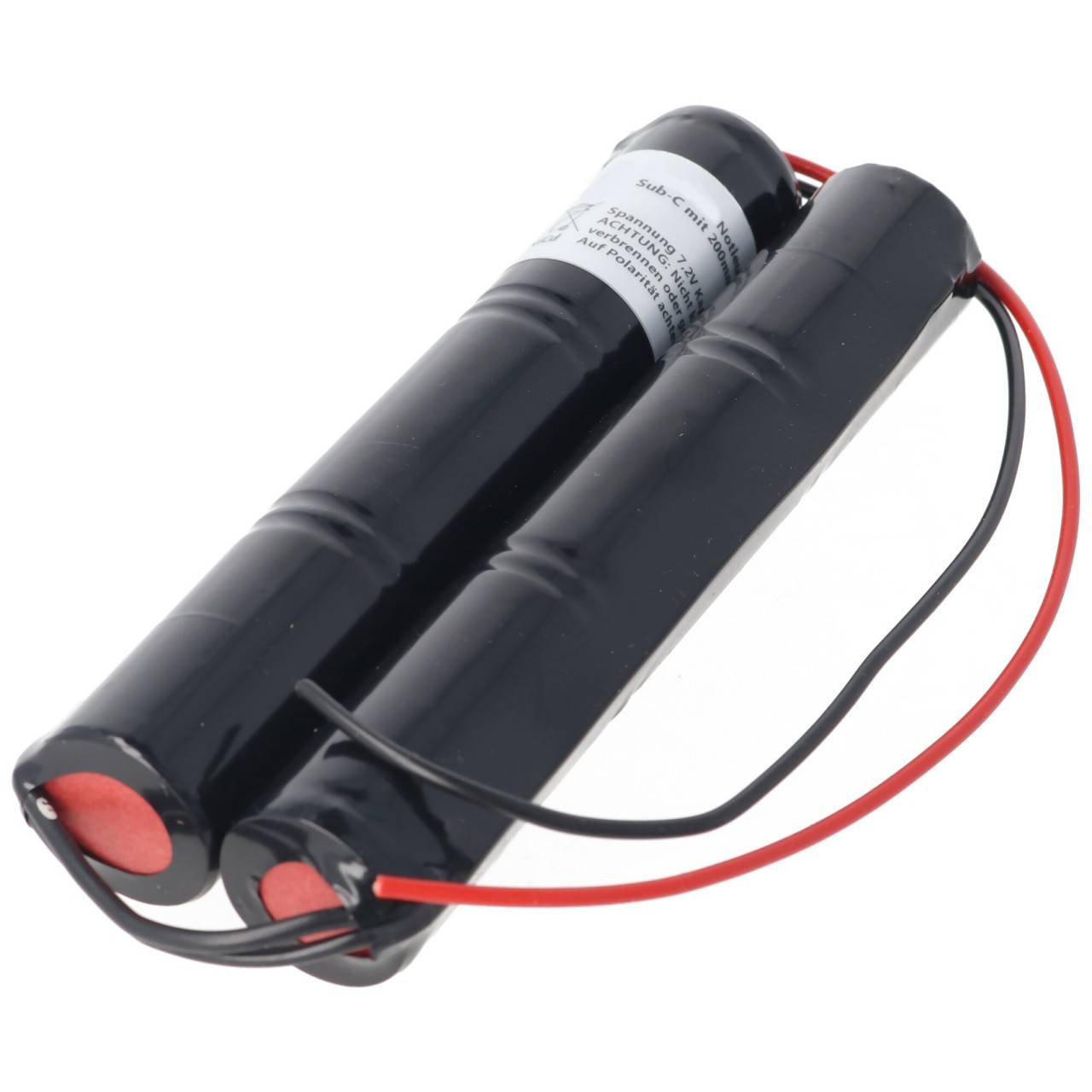 Noodlicht batterij NiCd 7.2V 1800mAh 2x L1x3 Sub-C met 200mm kabel-1
