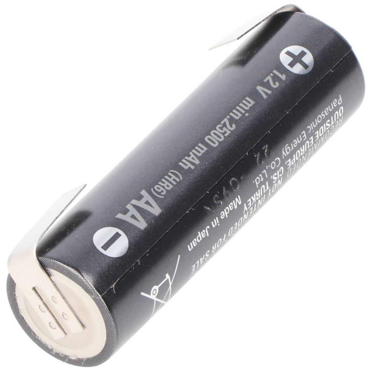 eneloop Pro Mignon-batterij BK-3HCCE Ni-MH 1.2 Volt 2500 mAh met soldeertag U-1