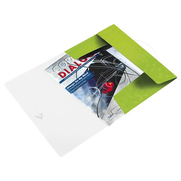 Leitz wow kunststof elastomap voor a4 documenten - 3-klepsmap voor 150 vel - groen 40024321233464002432123346