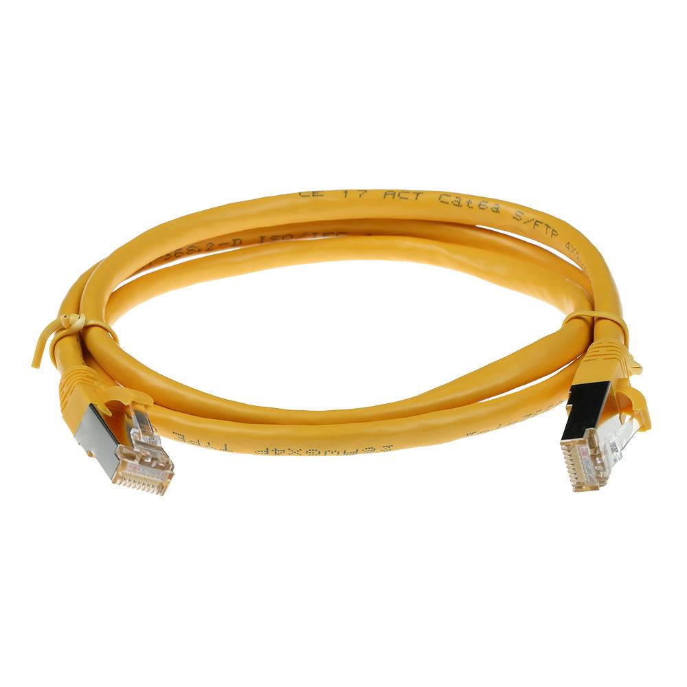 ACT FB6851 SFTP CAT6A Patchkabel Snagless Geel - 1,5 meter-1
