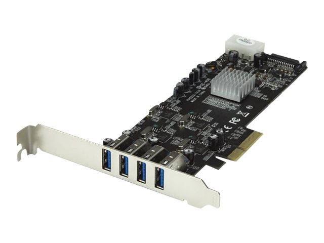 StarTech.com 4 Port PCI Express (PCIe) SuperSpeed USB 3.0 Adapterkaartmet 4 Dedicated 5Gbps Channels - UASP - SATA / LP4-2