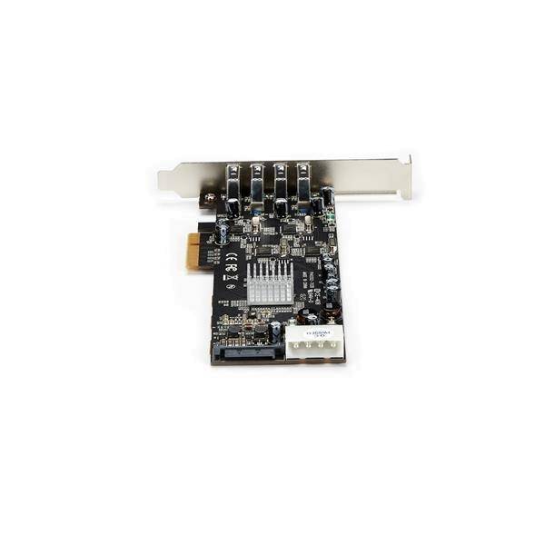 StarTech.com 4 Port PCI Express (PCIe) SuperSpeed USB 3.0 Adapterkaartmet 4 Dedicated 5Gbps Channels - UASP - SATA / LP4-3