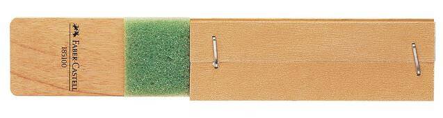 Faber-Castell 185100 puntenslijper, handmatige puntenslijper, groen, hout-2
