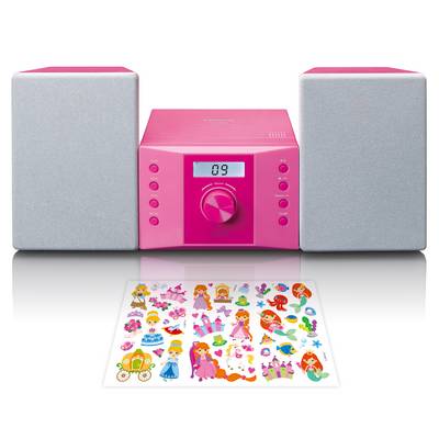 LENCO MC-013PK - Stereo set met FM radio en CD speler - Roze-0
