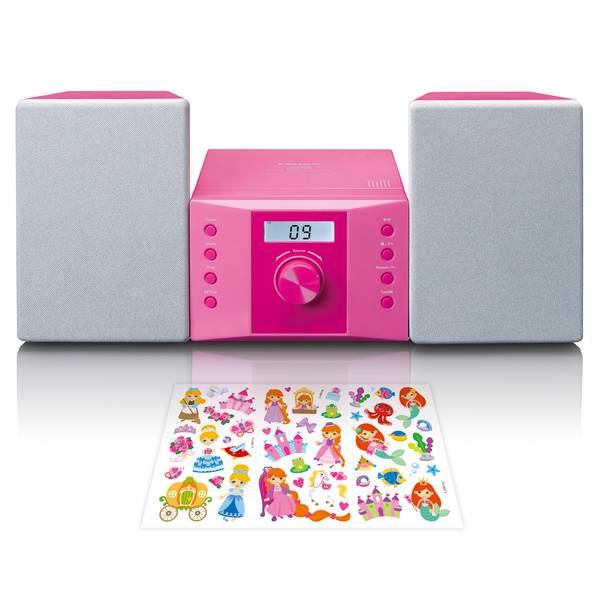 LENCO MC-013PK - Stereo set met FM radio en CD speler - Roze