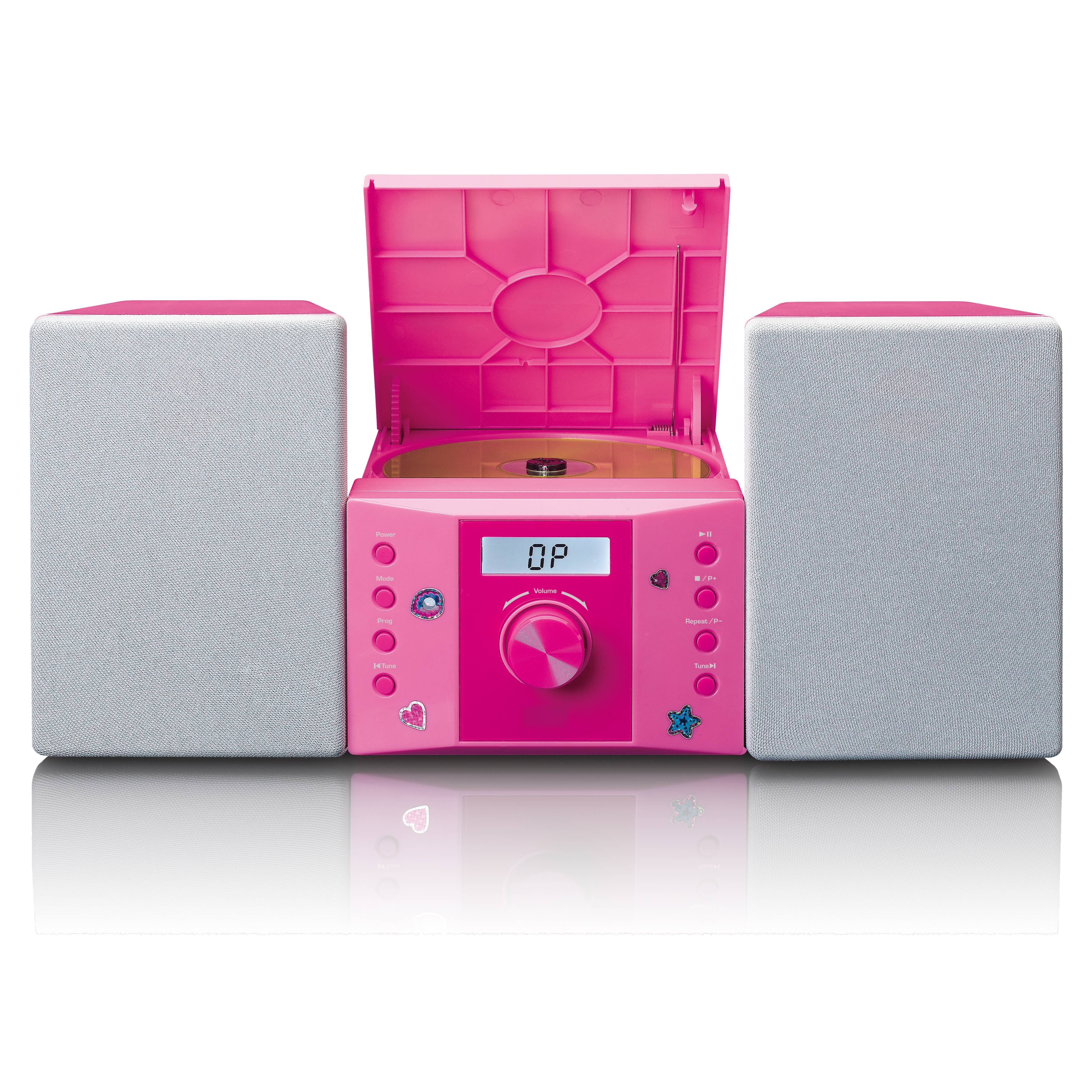 LENCO MC-013PK - Stereo set met FM radio en CD speler - Roze-2