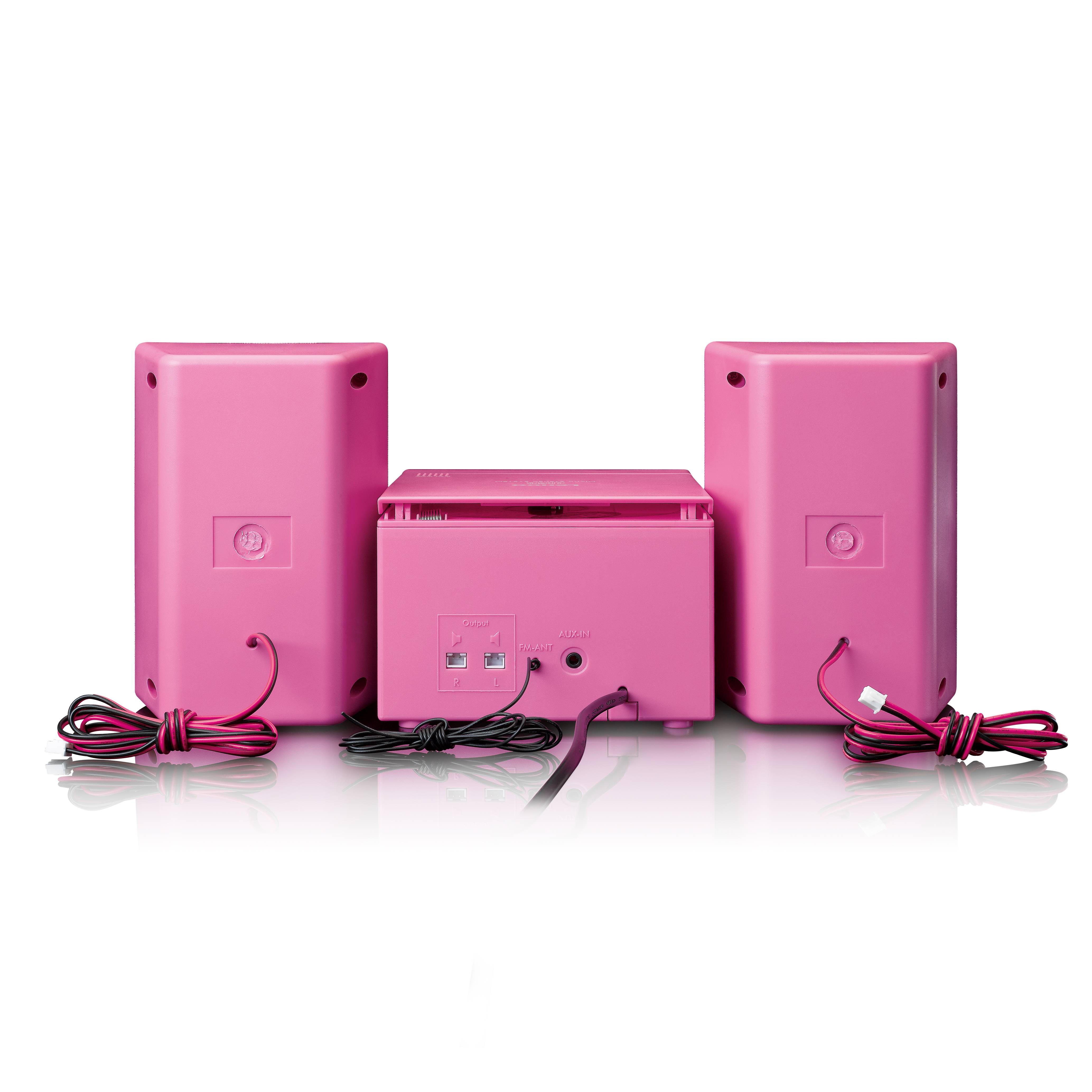 LENCO MC-013PK - Stereo set met FM radio en CD speler - Roze-3