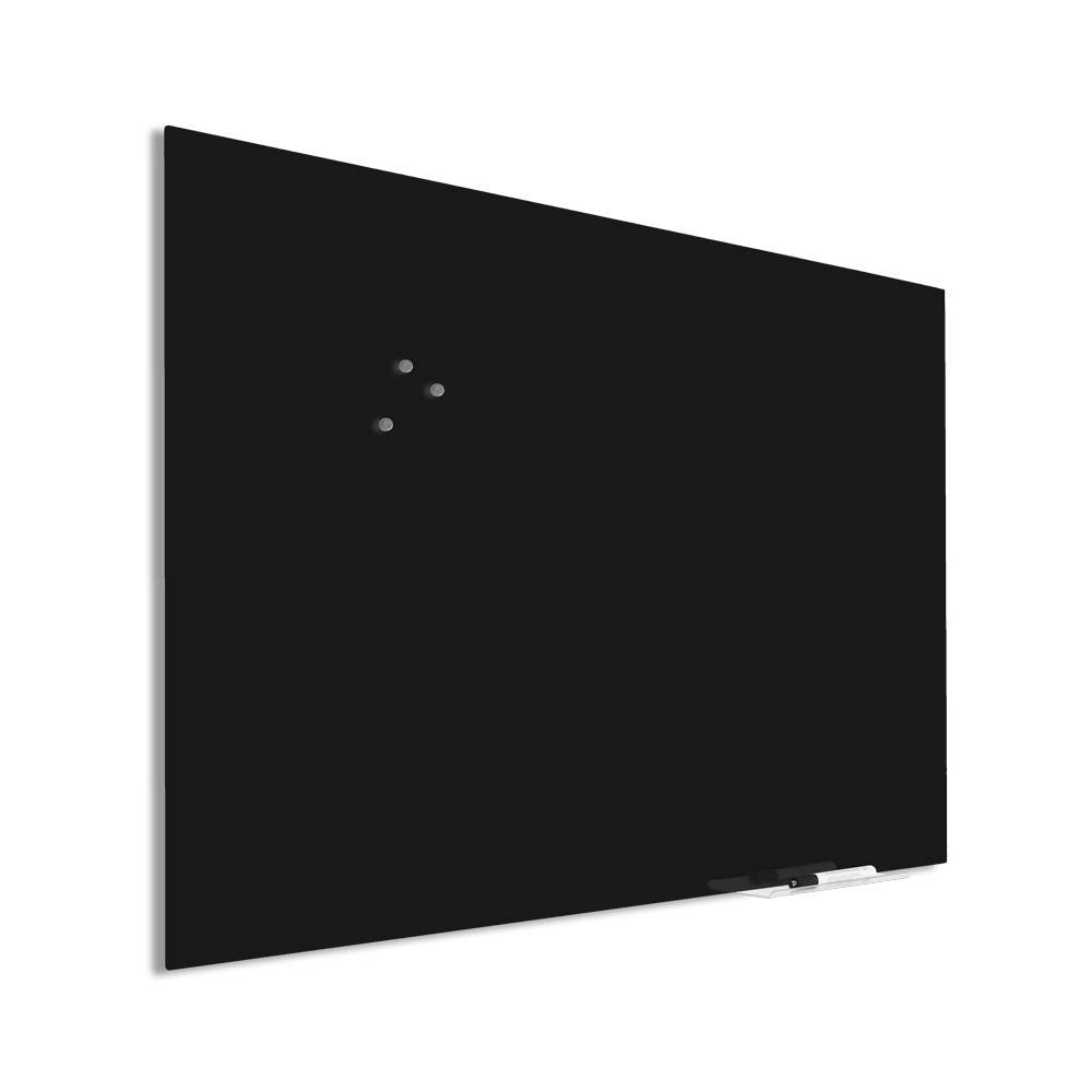Premium glassboard met blinde bevestiging - 90x120 cm - Zwart-0