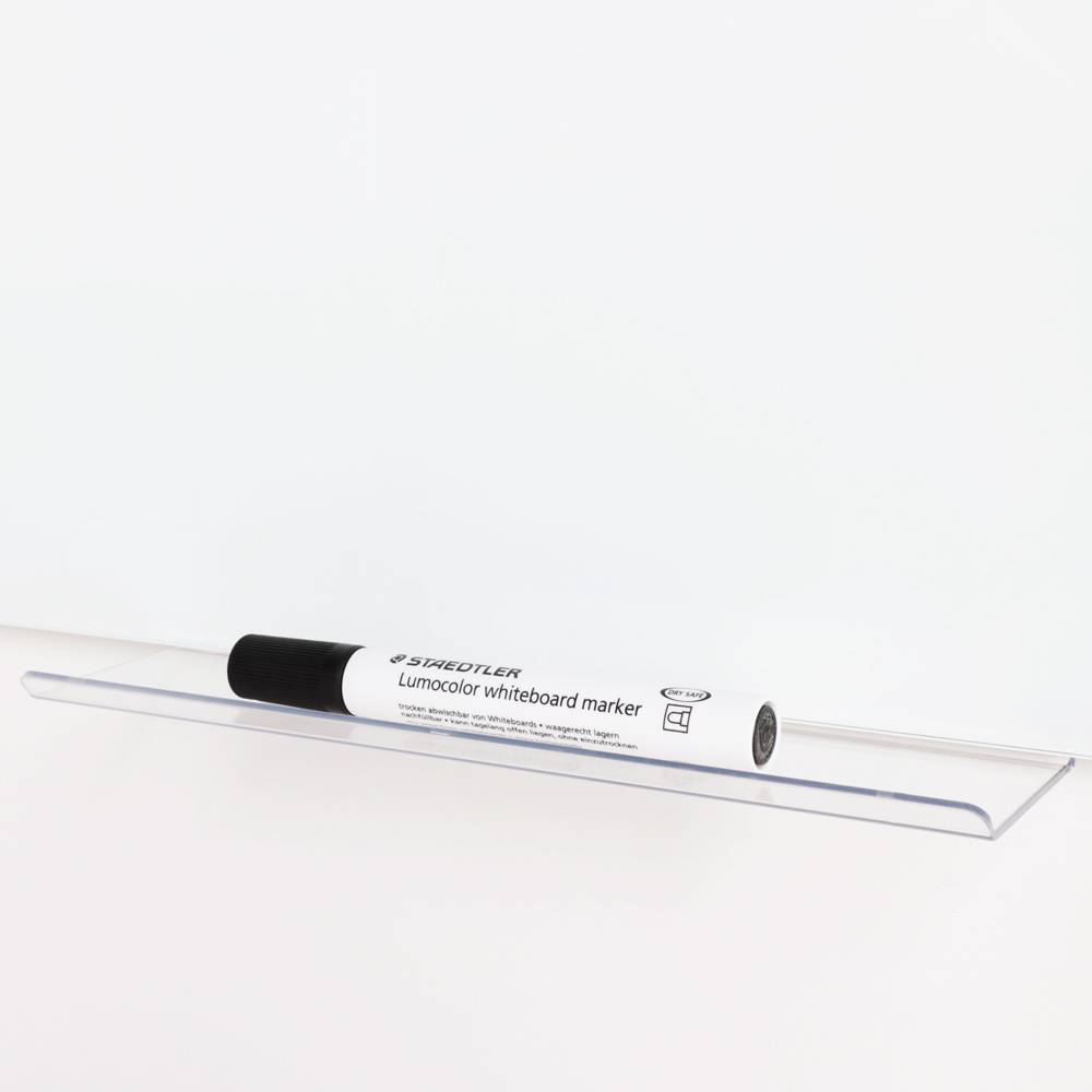 Premium glassboard met blinde bevestiging - 90x120 cm - Wit-1