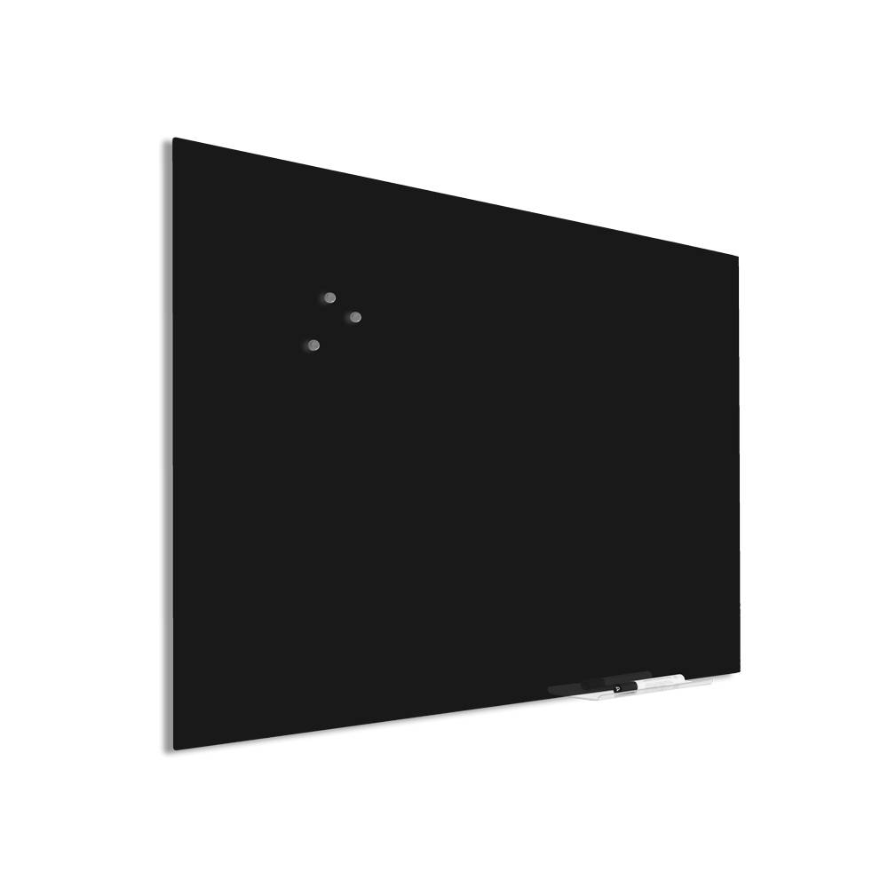 Premium glassboard met blinde bevestiging - 60x90 cm - Zwart-0