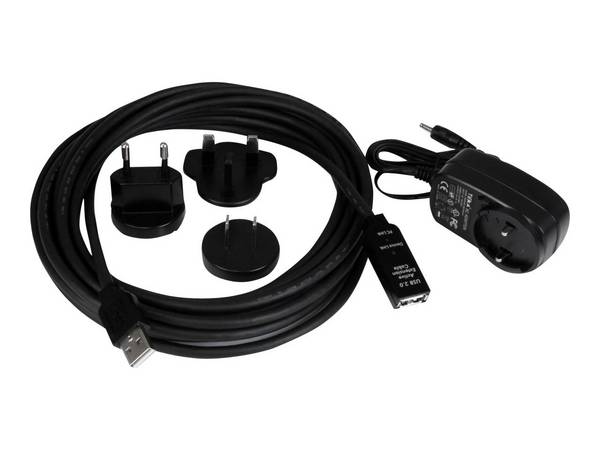 StarTech.com 5 m USB 2.0 actieve verlengkabel - M/F - Cable for Stroomadapter, Wandcontactdoos - Extensiekabel - Afscher