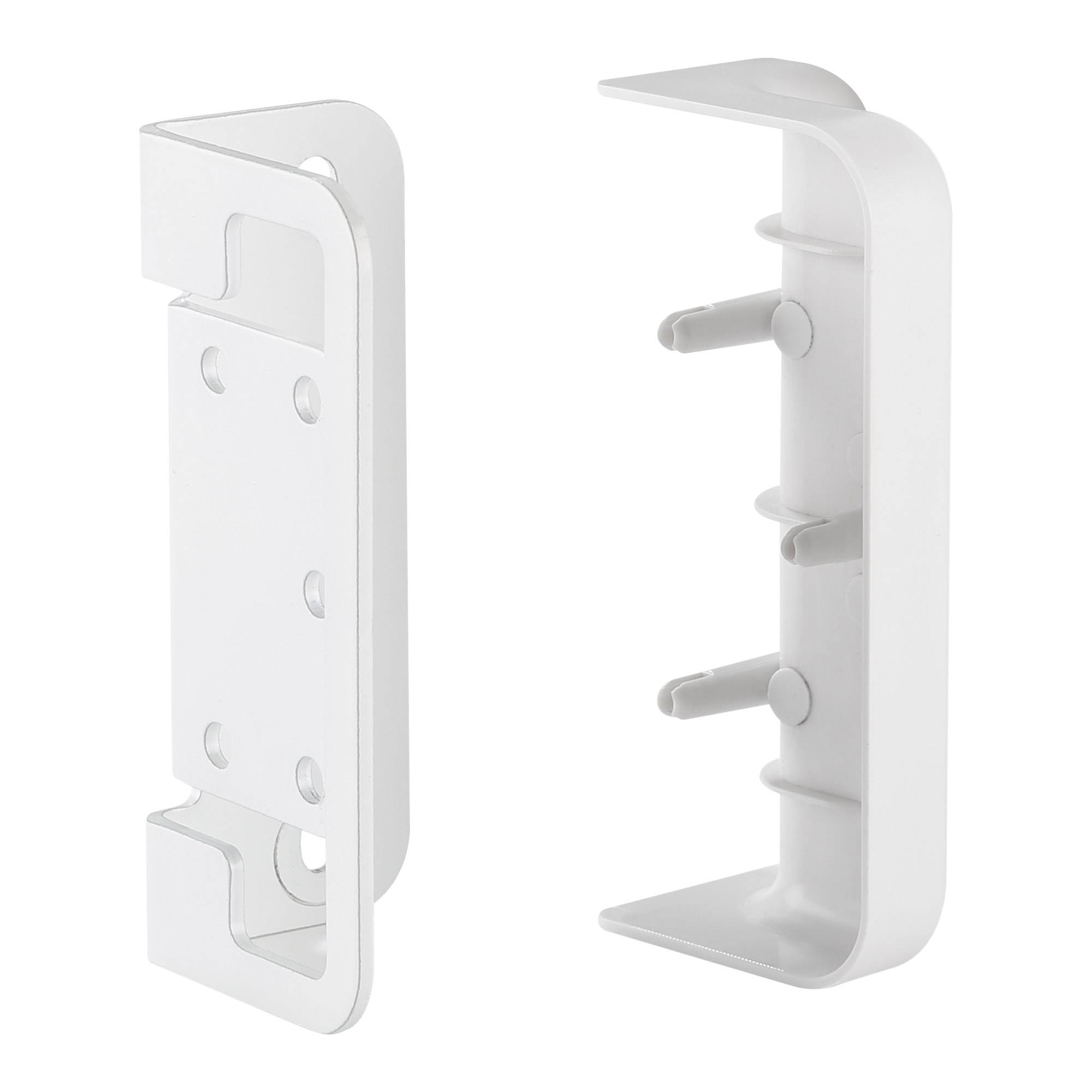 InLine® Slatwall-bevestigingsbeugel voor wandhouderpaneel, wit, set van 2-2