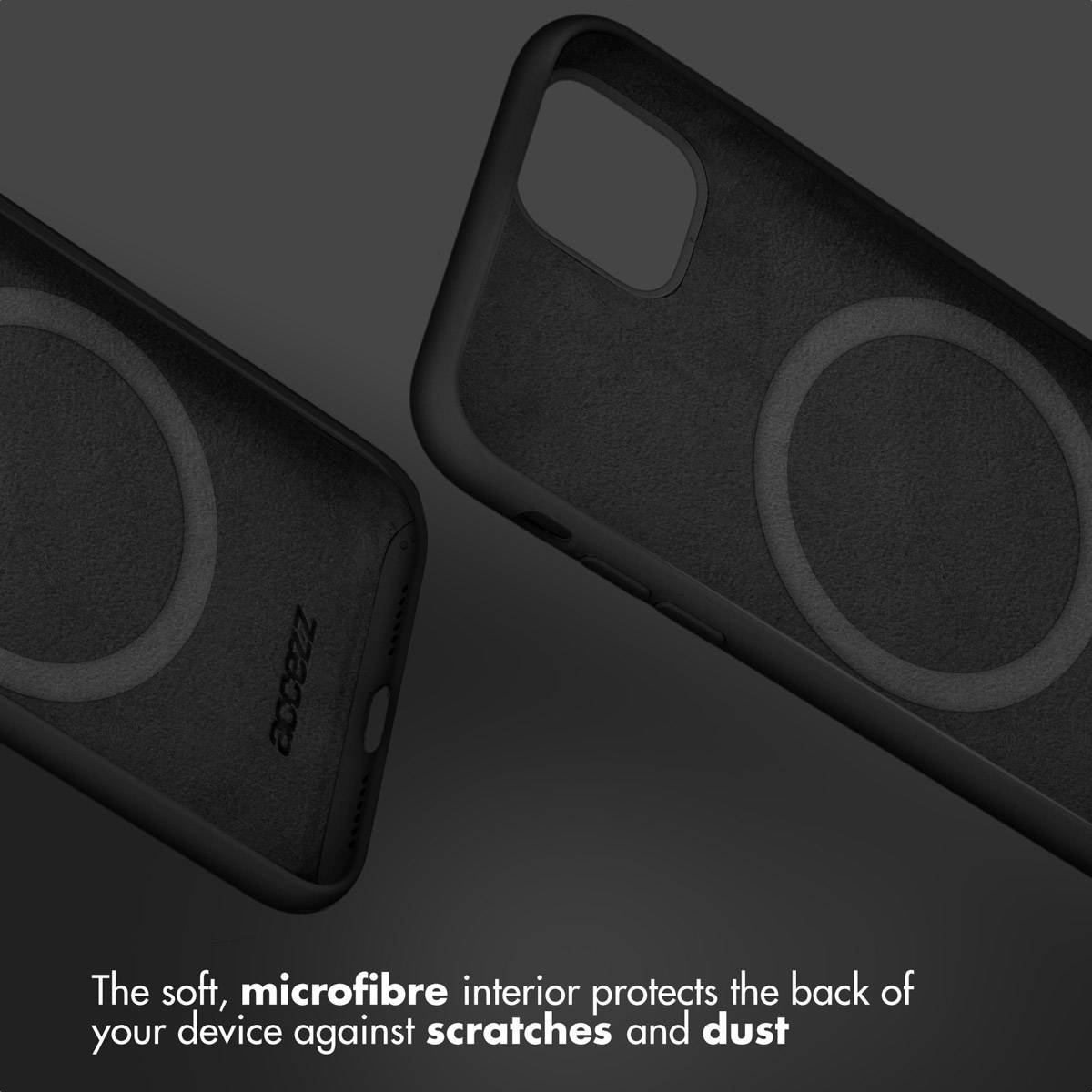 Accezz Liquid Silicone Backcover met MagSafe Apple iPhone 14 - Zwart-1