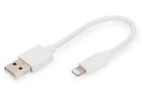 Digitus Mobiele telefoon, Apple iPad/iPhone/iPod, Computer, Laptop Laadkabel [1x USB-A - 1x Lightning] 0.1 m USB-A, Appl-2
