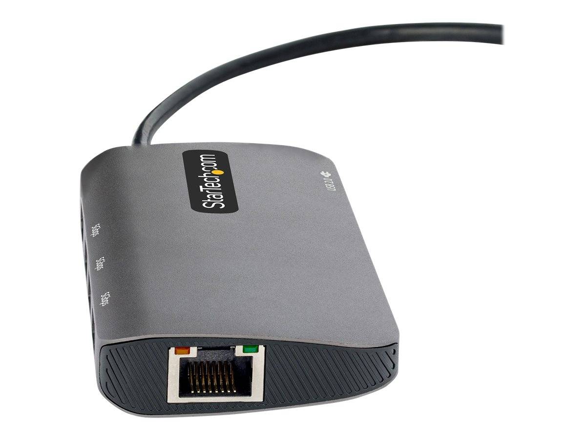 StarTech.com USB C Multiport Adapter, 4K 60Hz HDMI Video Adapter, 3 Port 5Gbps USB-A 3.2 Hub, 100W PD Pass-Through, GbE,-3